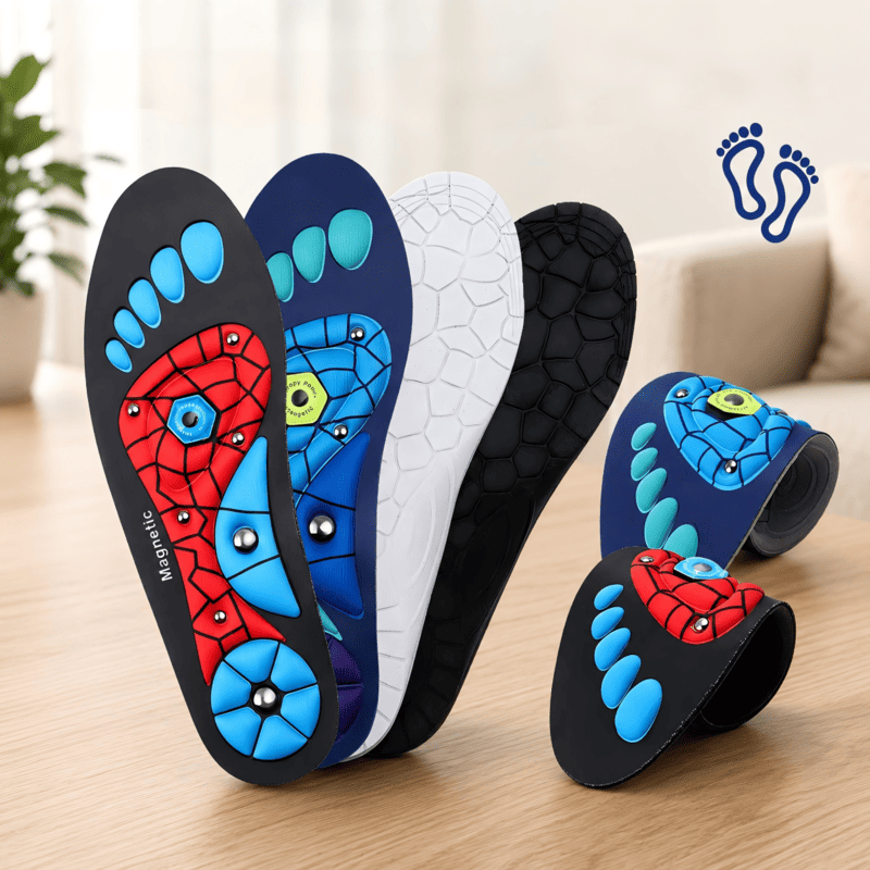 Magnetic acupressure massage insoles